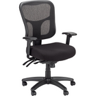 Tempur-Pedic - Fauteuil en maille à dossier mi-hauteur, noir-Réglage indépendant du siège et du dossier