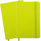 JAM Paper - Carnet ligné couv. rigide et fermeture élastique, grand, journal 5,88 x 8,5, vert pomme, 2/paquet (340528859g)-Carnet/journal à couverture rigide vert pomme