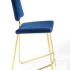 Modway - Ponder Performance Velvet Tabouret de bar - Marine-Vintage Glamour Style
