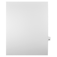 Markmaker - Intercalaires imprimes Legal, Blanc, 1/25th coupe, format lettre, sans trous, 25 tabs/PQT, 5 PQT/Boite, Numero 68-Intercalaires imprimes Legal