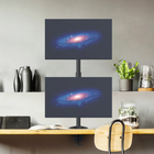 ShoppingAll SA-D285 Adjustable Dual Monitor Standing Mount Extra Tall 31.5" Pole for Two Displays up to 32" - Black-8