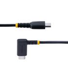 StarTech - Câble de charge USB-C vers USB-C coudé 60 W de 3 pi - Noir-Taux de transfert de données de 480 Mbps