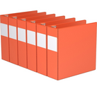 Davis Group Super économie, Reliure à anneaux en “D” inclinés 3 po, paquet de 6 – orange-3 Reliure À Anneaux