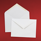 JAM Paper Enveloppes format A6 à rabat en V, blanches, paq./250-Poids du papier : 24 lb