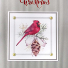 Rosedale - Cartes de souhaits Noël Gold / Enveloppes - 5-1/2 po x 8 po - À Tous - Cardinal & Pomme de Pin - Paquet de 6-Cartes de souhaits qualité boutique