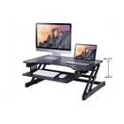 Rocelco 32" Sit-To-Stand Adjustable Height Desk Riser with Easy-Lift Handles - Black-Easy and affordable solution to start enjoying the health benefits of standing while you work