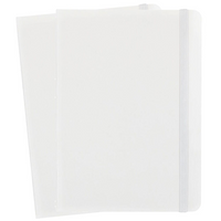 JAM Paper Hardcover Lined Notebook with Elastic Closure, Medium, 5 x 7 Journal, White, 2 Pack (340526605g)-Size: 5" x 7"