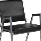 Flash Furniture - Fauteuil de réception médical bariatrique de la série HERCULES en vinyle antimicrobien noir-Mousse ignifuge CAL 117