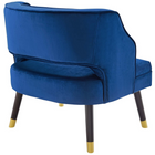 Modway - Traipse Bouton à dos ouvert touffé Performance Velvet Fauteuil - Marine-Rembourrage en mousse dense