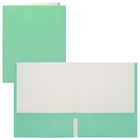 Staples Twin Pocket Portfolio - Letter Size - Teal-Paper cover with teal exterior