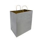Reliabag Paper Bags - Twist Handles - 14" W x 10" D x 15.75" H - Grey - 150 Pack-Made by the premium gray kraft paper with the re-enforced flat bottom