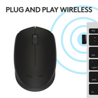Logitech M170 2.4 GHz Wireless Mouse with USB Mini Receiver - Black-6