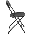 Flash Furniture – Chaise pliante Hercules en plastique d’une capacité de 800 lb, noir, 10/pqt-Capacité de poids de 650 lb
