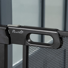 PawHut 29.5"-40.6" Metal Pet Gate with Auto Closing Door & Double Locking-Can be opened with a single hand – press and lift the button
