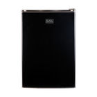 BLACK+DECKER - 2,5 pi³ Mini-frigo autonome avec congélateur, noir-Compact et élégant : le design élégant et moderne - disponible en noir, en vinyle aspect inox et en blanc - est parfait pour les dortoirs universitaires, les bureaux, les garages, les bars à domicile, les petits appartements et les véhicules récréatifs