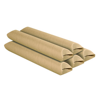 Tubes d’expédition gaufré SPC, épaisseur de 0,060, 2 x 30 po, kraft, paquet de 25-Kraft naturel