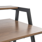 Can-Bramar Encora Writing Desk - Matte Black and Walnut-The upper shelf is perfect to place inspirational objects and work resources to make your work more enjoyable and efficient