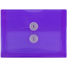 JAM Paper - Enveloppes en plastique avec fermeture à bouton et à ficelle, 5 1/4 x 7 1/2 po (A7), violet, paq./12-Taille : 5,5 x 7,5 po