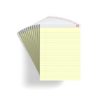TRU RED Wide Ruled Notepads - 8.5" x 11.75" - Canary - 50 Sheets/Pad - 12 Pack-Standard perforated notepad for everyday writing