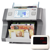 Cassida - Compteur de devises à poche unique de dénominations mixtes (CAD/USD) avec détection avancée des contrefaçons-Compteuse d'argent à dénomination mixte de qualité bancaire, détection avancée des contrefaçons, multi-devises