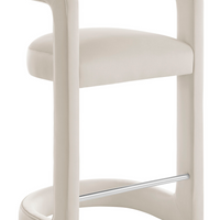 Modway - Winslow Performance Velvet Tabouret de comptoir - Alabaste-Conception du dos du canon