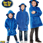 Huggle - Pets Sweat à capuche et peluche bleus-L’animal se replie dans le capuchon et se ferme fermement à l’intérieur
