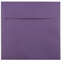 JAM Paper 7.5" x 7.5" Square Envelopes, Dark Purple, 25 Pack (263919267)-Square invitation envelope