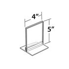 Azar Displays – Porte-affiche vertical/horizontal en acrylique avec languette, 5 x 4 po, transparent, 10/paquet (102729)-Fait d’acrylique de qualité supérieure de 0,1 po d’épaisseur et facile à assembler