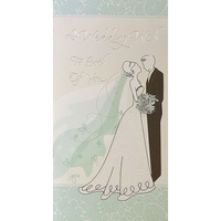Rosedale – Cartes de souhaits et enveloppes, porte-billet, A Wedding Wish To Both Of You, 3 3/4 x 7 1/4 po, 12/paquet (18025)-Imprimées sur papier cartonné non couché de haute qualité