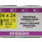 Eco II Industrial Regular Garbage Bags - 24" W x 24" H - Clear - 500 Pack-24" x 24"