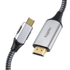 Kopplen - Câble USB-C vers HDMI-Conception fiable et conviviale: câble tressé extrêmement durable (1,8 mètre de longueur) avec une conception antidérapante conviviale pour une prise et un débranchement faciles du câble