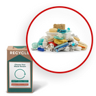 TerraCycle Bathroom Separation - Zero Waste Box - Small-Recycle non-organic waste generated in your bedroom that does not have a municipal recycling solution: This includes baby gear, books and magazines, eyewear, jewellery, cleaning accessories, fabrics and clothing, interior home furnishings, paper packaging, personal care accessories, pet products (non-food), plastic packaging, shoes, media storage, and toys