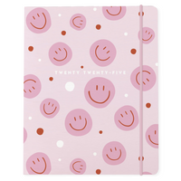 Graphique - 2024-2025 Académique Visage Souriant Mensuel Planificateur de Bureau - 20.32 x 25.4 cm-18 mois