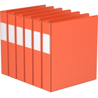 Davis Group Premium Economy Binder - D Ring - 1.5" - Orange - 6 Pack-3 Ring Binder