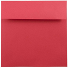 JAM Paper Enveloppes carrées en papier recyclé, 7,5 x 7,5 po, rouge, 250/paquet-Enveloppe en papier recyclé rouge