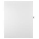 Markmaker - Intercalaires imprimes Legal, Blanc, 1/15th coupe, format lettre, sans trous, 25 tabs/PQT, 5 PQT/Boite, Numero 127-Intercalaires imprimes Legal