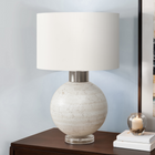 Monarch Specialties - Luminaire - 27 po H Lampe De Table - Résine Beige - Abat-Jour Ivoire / Crème - Contemporain-Équipée d'un interrupteur à 3 voies pour personnaliser les niveaux d'éclairage avec une ampoule jusqu'à 100 W (ampoule à 3 voies non incluse), cette lampe de table décorative vous permet de créer l'ambiance parfaite pour la lecture, la détente ou les divertissements