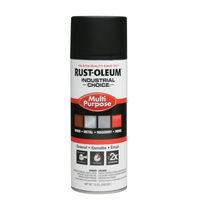 Rust-O-Leum Multi-Purpose Enamel Paint - 12 oz. - Ultra-Flat Black (KQ226)-Colour: Ultra-Flat Black
