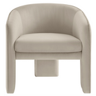 Modway - Greer Velours Performance Rembourré Fauteuil d’accent - Amande-Arrivée entièrement assemblée