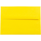 JAM Paper Enveloppes Brite Hue format livret en papier recyclé, ferm. gommée, 5 1/4 x 7 1/4 po, jaune, paq./100-Jaune