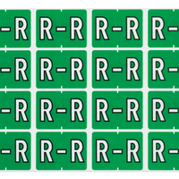 Pendaflex A-Z Light Green End Tab Filing Labels - R - 240 Pack-Compatible with DataFile L8701 series labels