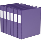 Davis Group Premium Economy Binder - D Ring - 1.5" - Purple - 6 Pack-3 Ring Binder