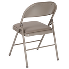 Flash Furniture – Chaise pliante en vinyle de série Hercules, double support, gris (HAF003DGY)-Cadre en acier de calibre 18