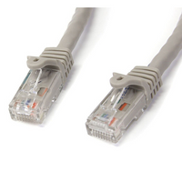 StarTech Cat6 Patch Cable with Snagless RJ45 Connectors, 75 Ft, Grey-50-micron gold connectors ensure optimum conductivity while eliminating network signal loss due to oxidation or corrosion