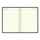 Letts - Agenda perpétuel 5 ans Icon - 8-1/4 po H x 5-3/4 l - Noir-Reliure cousue