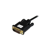 StarTech 3 ft Mini DisplayPort to DVI Adapter Converter Cable, Mini DP to DVI 1920x1200, Black-Connect a Mini DisplayPort source directly to a DVI monitor or projector, with a single male-male cable