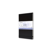 Moleskine Art Plus Watercolour A4 Hard Cover Album - 8.5" x 11.75" - Black-Stands up to eraser use and can handle large amounts of water on both sides of the page