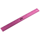 JAM Paper Stainless Steel Ruler with Non-Skid Backing - 12" - Fuchsia - 12 Pack-Color: Fuchsia Stainless Steel