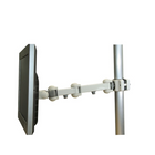TygerClaw – Support à mouvement complet sur poteau pour point de vente, 4,7 x 19,3 x 4,7 po, gris-Supporte les écrans de 10 à 17 po pesant jusqu’à 22 lb/10 kg