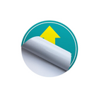 8 "autocollant circulaire de distanciation sociale avec symbole de flèche-Stratifié mat